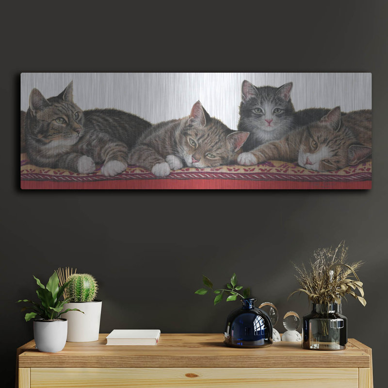 Luxe Art «Tabgies White Fond» par Janet «Tabgies White Fond» par Janet Pidoux, H 12 po x l 36 po