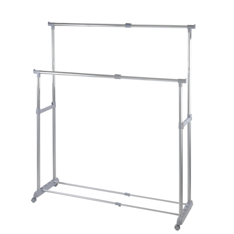 Adjustable Rolling Clothing Rack