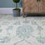 Caspar Floral Wool Blue Area Rug-49646150