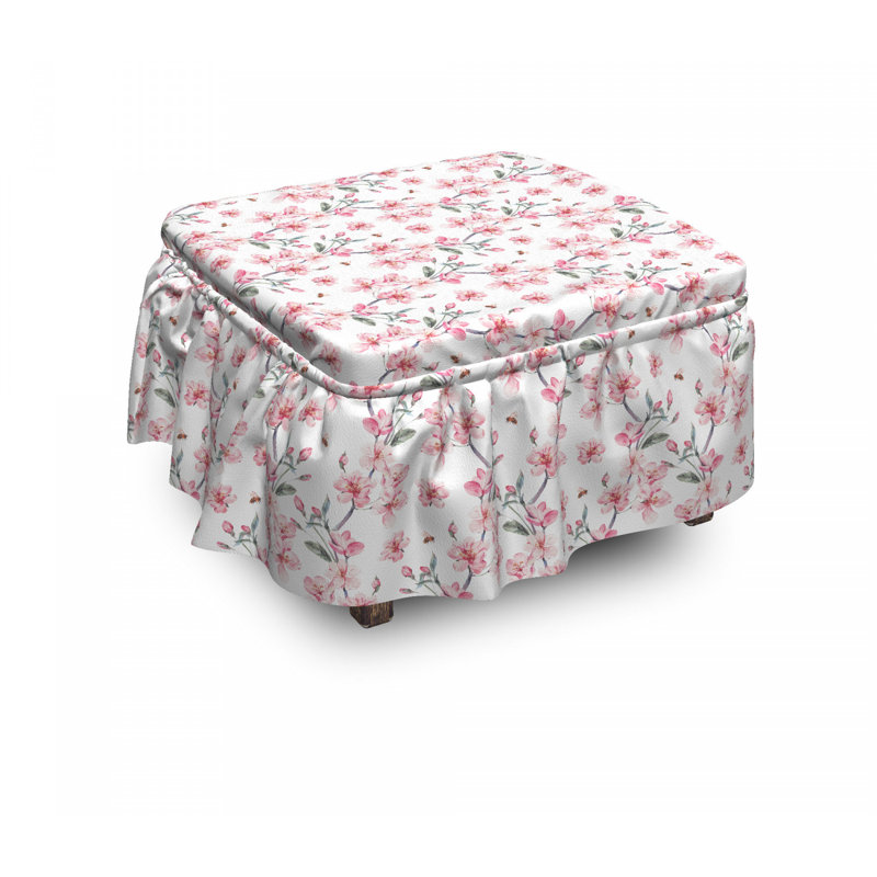 Box Cushion Ottoman Slipcover