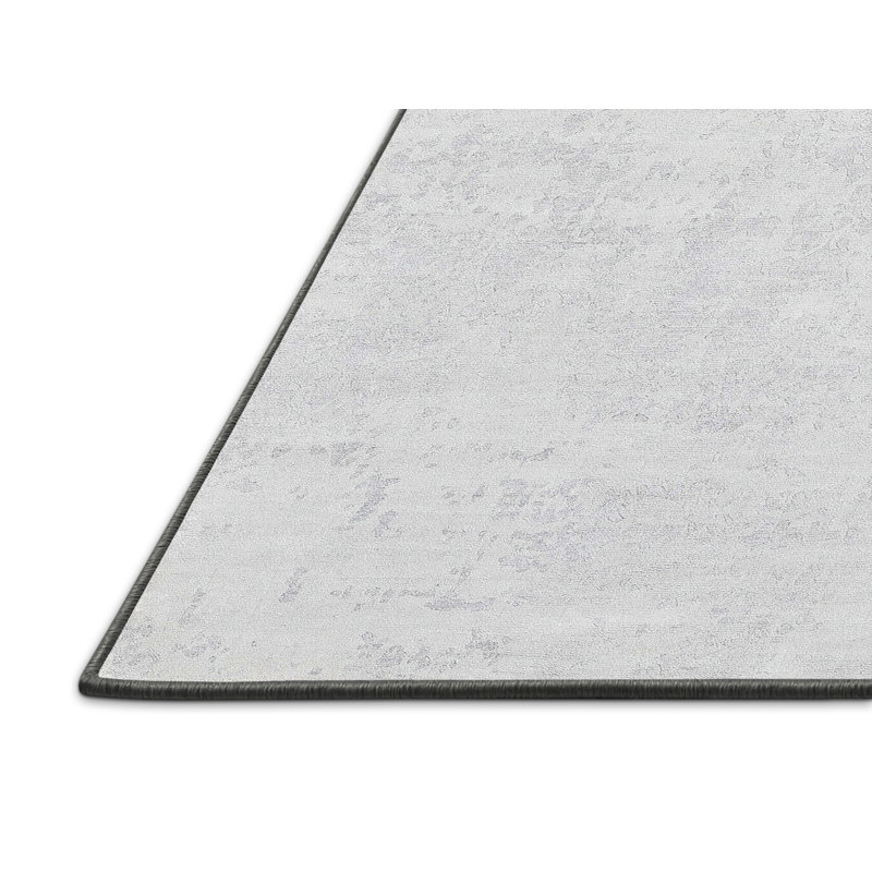 Tapis de zone gris/crème contemporaine, Rectangle 5 pi x 8 pi