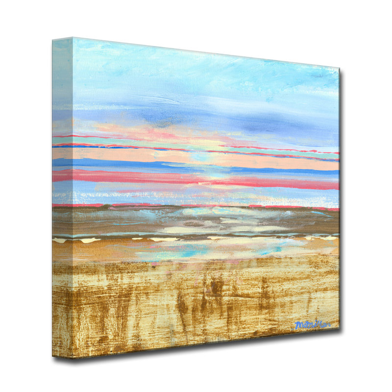 «Red Horizon» par Dana McMillan, reproduction d'art sur toile tendue, H 12 po x l 12 po x P 1,5 po