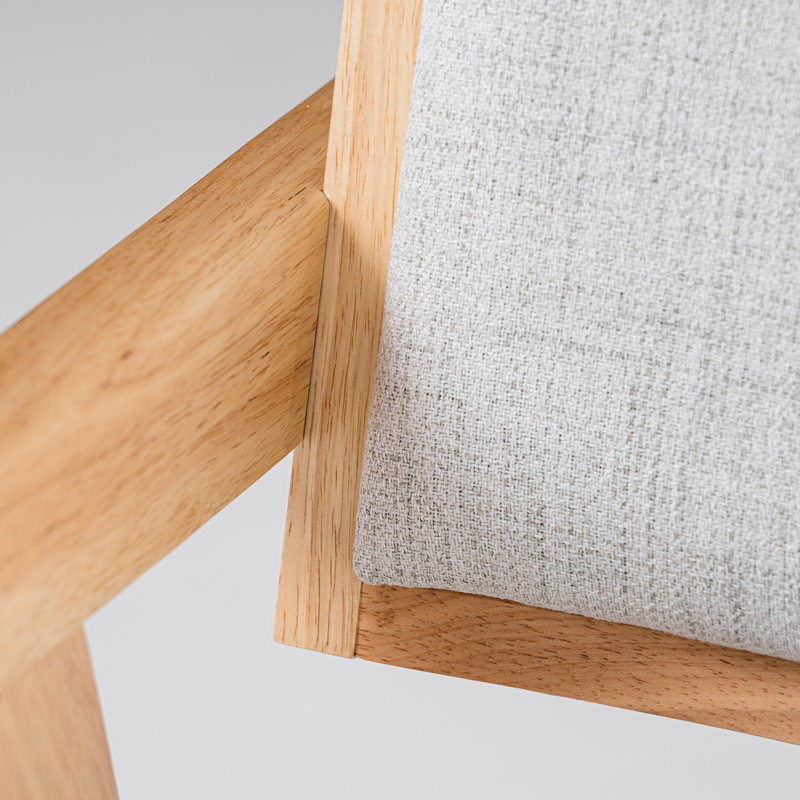 Chaise avec accoudoirs Ches, Noyer clair