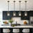 Levona 1 - Light Large Kitchen Island Pendant With Clear Hammered Glass Shade（Set of 2）-711858852