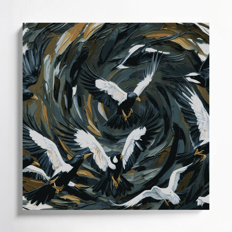 «Birds Common Fiscal», art mural sur toile, H 12 po x l 12 po