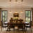 1-Square transparent textured glass dimmable pendant light