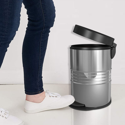 Steel Open Waste Basket - 1.1 Gallons