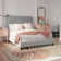 Platform Frame Bed with Adjustable Tufted Headboard