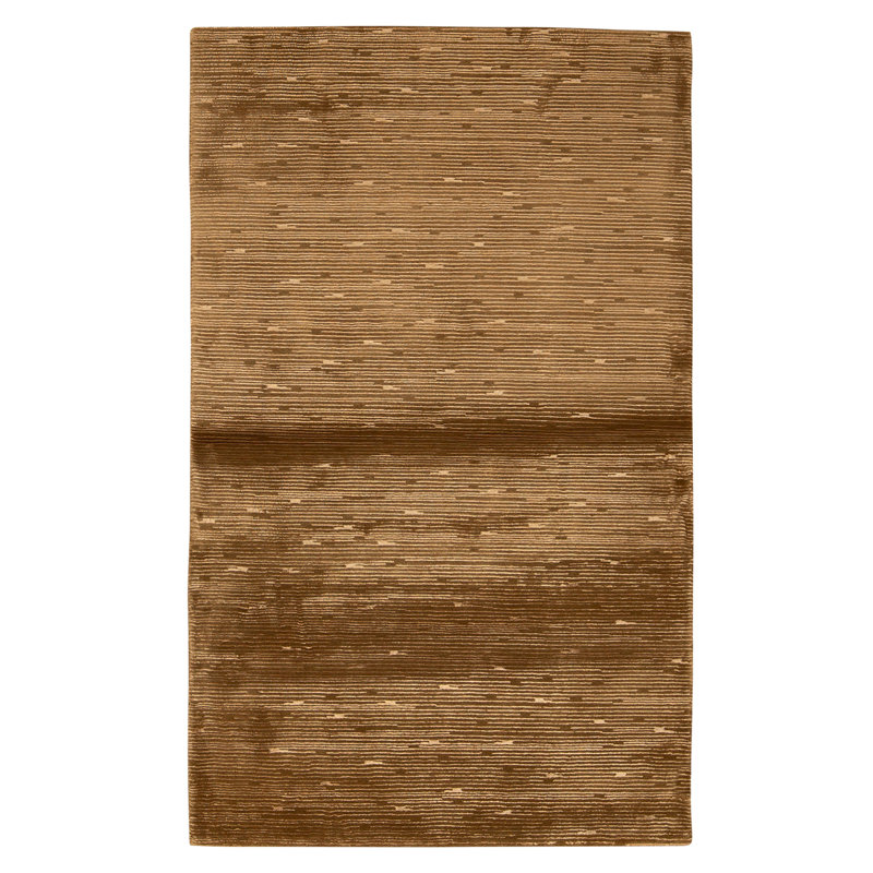 High-Quality Hand-Knotted Olive  Area Rug