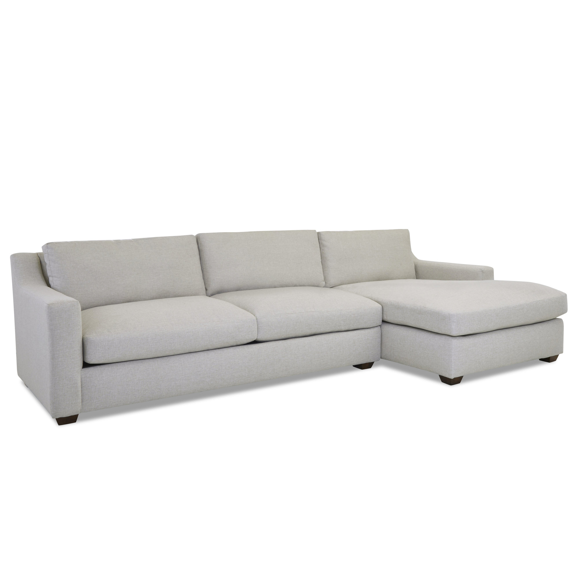 Rhodes 2 - Piece Upholstered Sectional, Right Hand Facing, Drusky Ivory Sustain® Basketweave