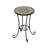 Patio Side Table With Shelf,Brown+Black