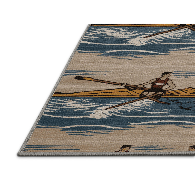  Tapis lavable sport d'aviron, Rond 3 pi x 3 pi