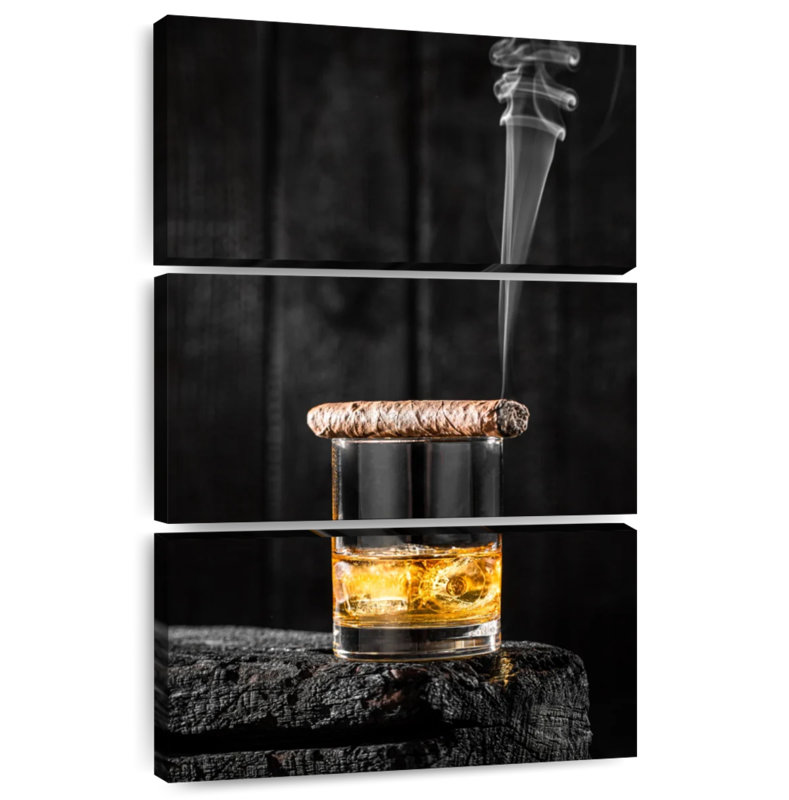 Yarlin Cigar And Whiskey Drink, 57" H x 36" W