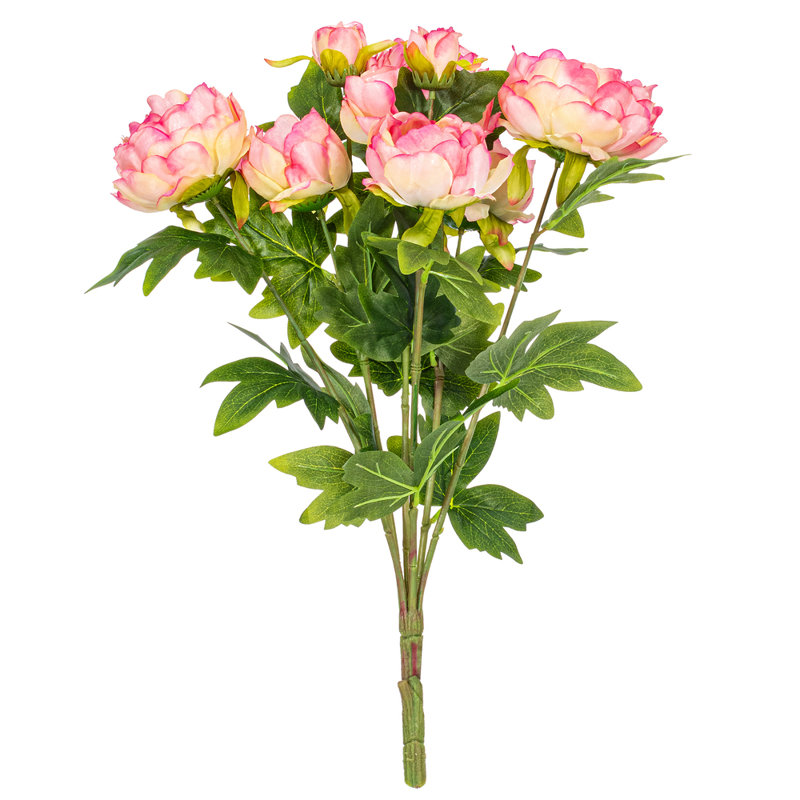 Buisson de pivoines artificielles, Rose clair