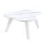 Table basse en simili marbre blanc avec pieds en bois massif