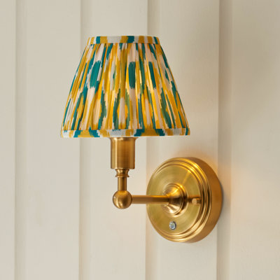 Burley Rechargeable LED Rechargeable and Ikat 16cm neutral shade Wall Sconce