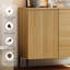 Ensemble de chambre à coucher 4 pièces, ensemble commode et table de chevet en bois-118099890