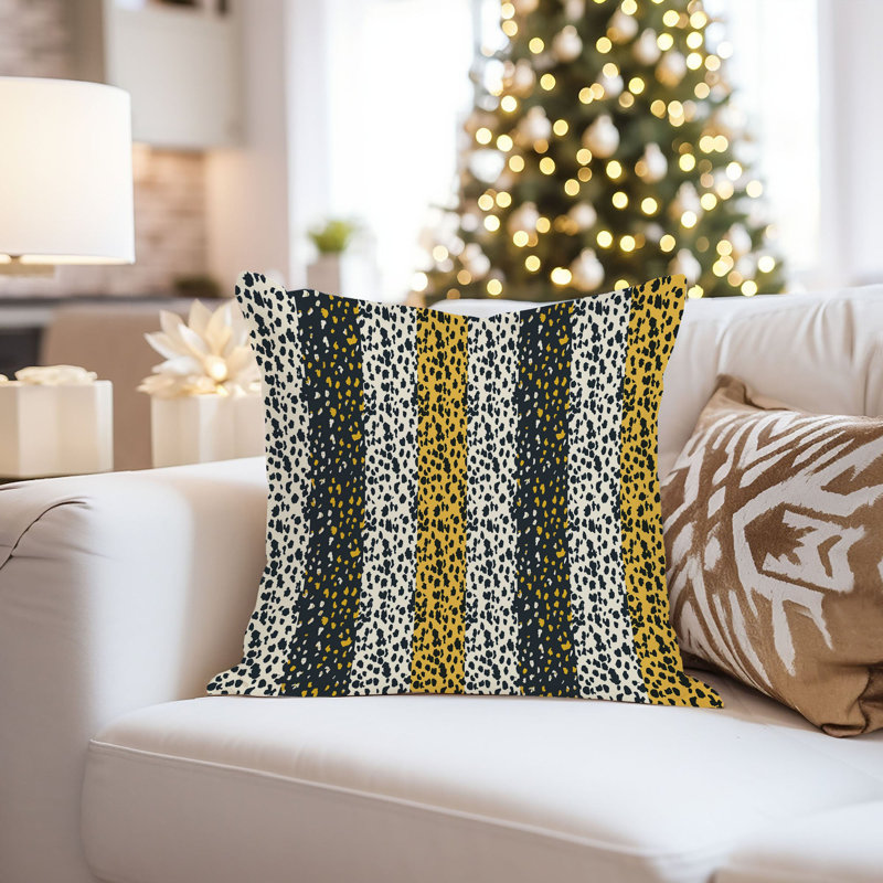 Animal Cheetal Print Stripe Pattern I Modern, 18"H x 18"W