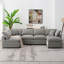 Chenille moderne, 6 places, économie d'espace, canapé-lit gris,-1506261915
