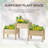 Raised wooden garden bed with drainage holes-2005237794
