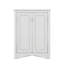Armoire de rangement autoportante triangulaire pour salle de bain avec tablettes réglables-469817602