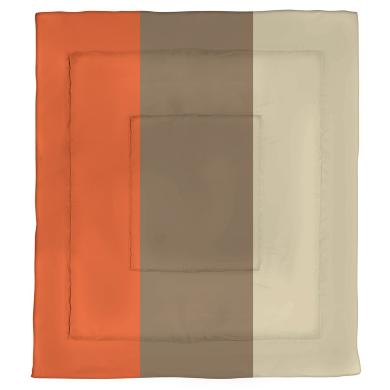 Édredon simple réversible Baltimore Baseball, Édredon très grand, Orange / doré / crème