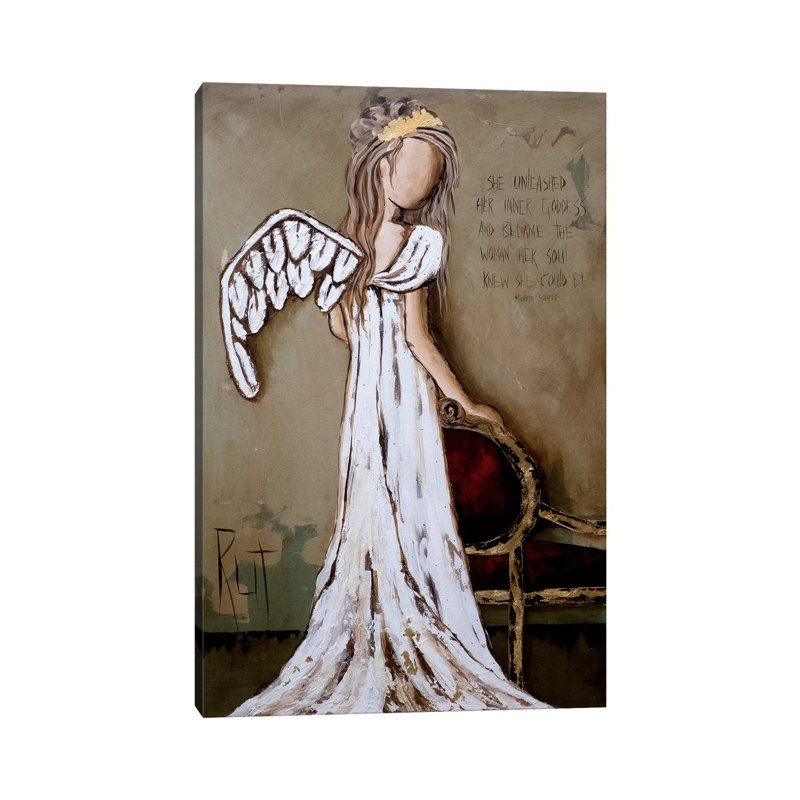 « Unleashed » par rut art Creations-impression d’art graphique, Pas de tapis, H 18 po x l 26 po x P 1,5 po, Toile tendue