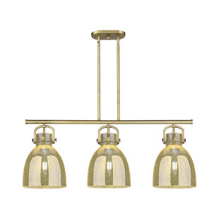 Gorlest - 3 Light Stem Hung Arched-Frame Island Light