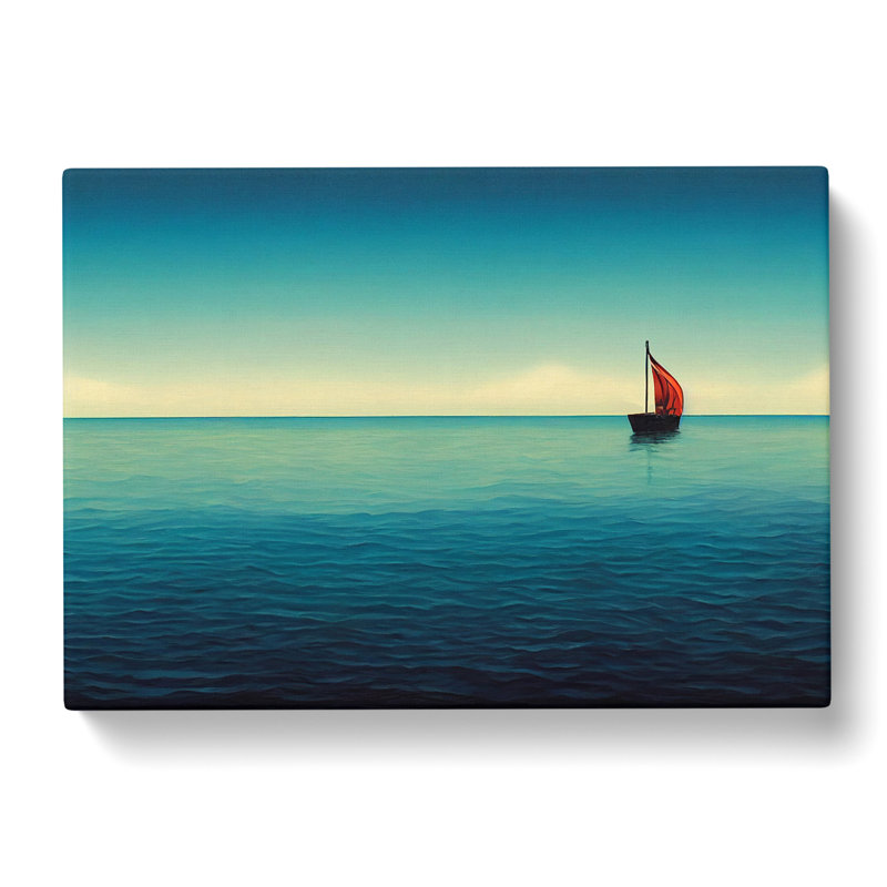 Solo Sailing Boat Vol.1 - Wrapped Canvas, 50cm H x 76cm W x 3cm D