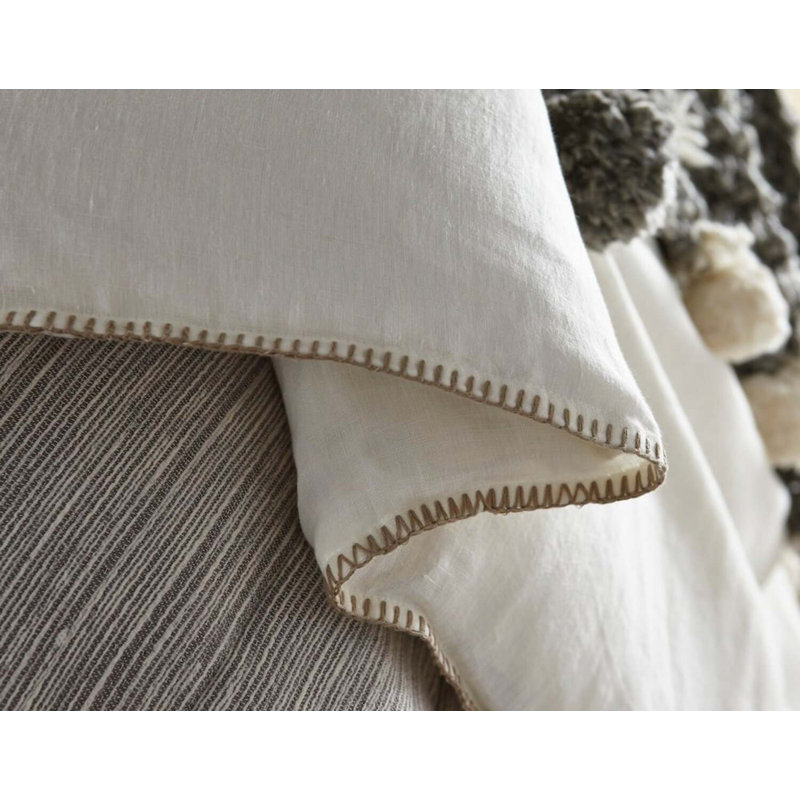 Bryce Linen Duvet Cover, California King Duvet Cover, Ivory