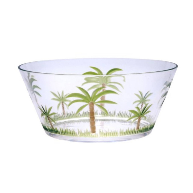 Bols de service en acrylique Palm Tree, sans BPA pour la soupe de salade