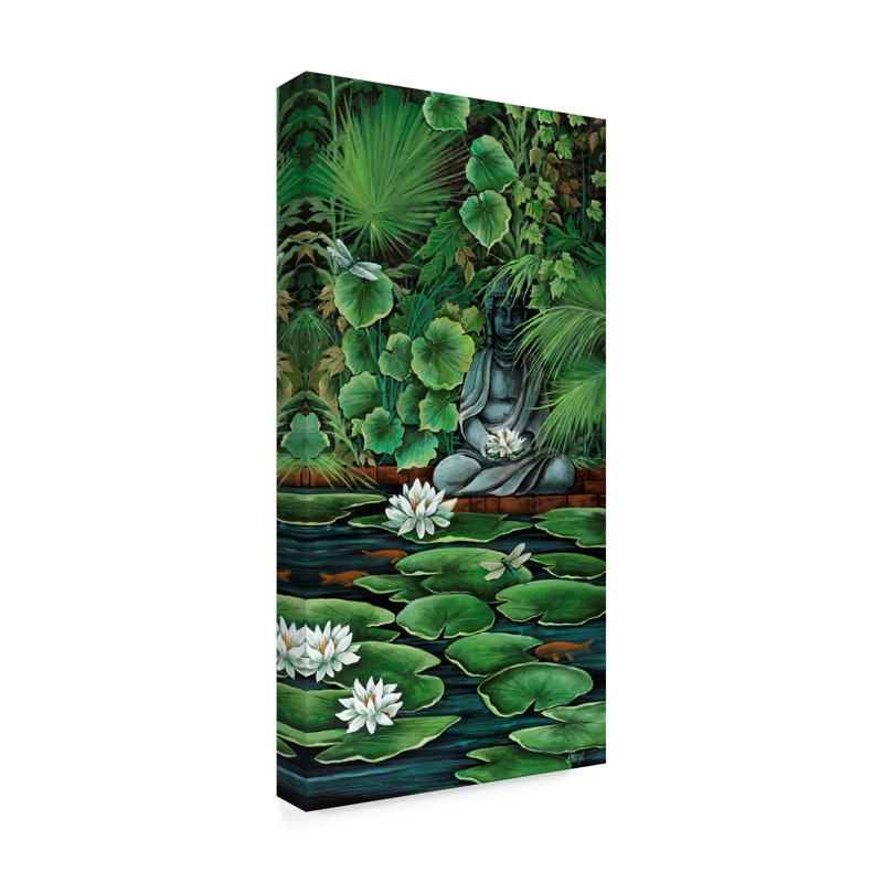 «Koi Pond» par Debbi Wetzel, impression sur toile tendue, H 32 po x l 16 po x P 2 po