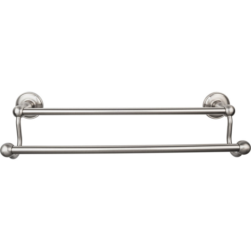 Edwardian Bath Double 20 1/2" Wall Mounted  Towel Bar, Brushed Satin Nickel