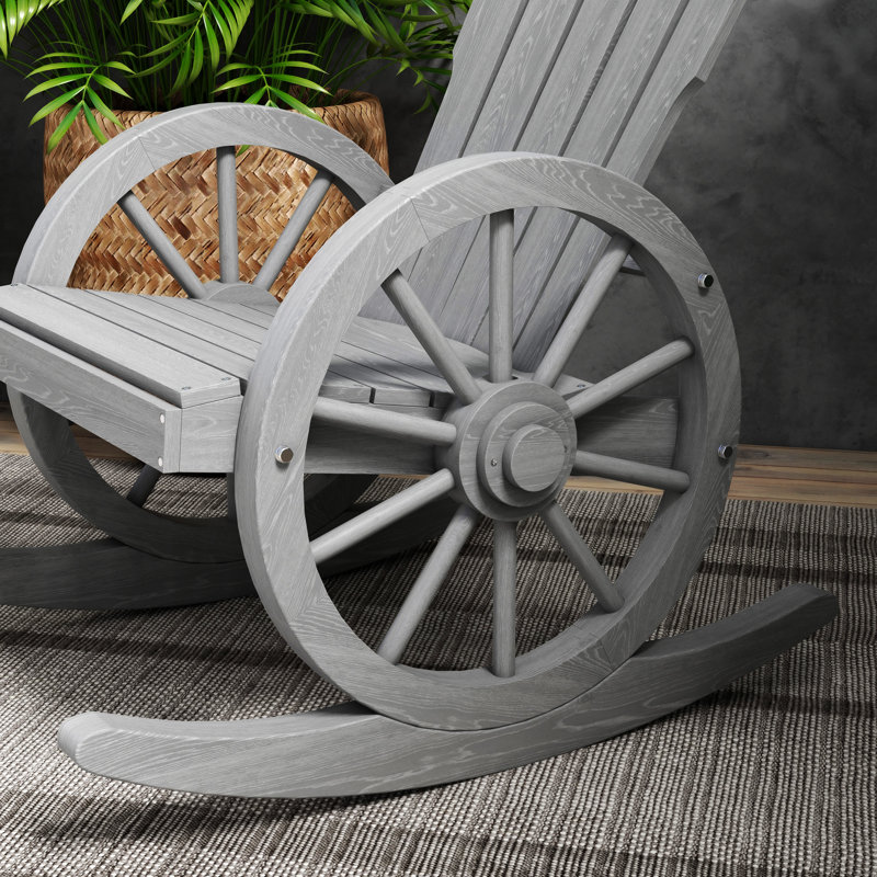 Chaise berçante en bois Outsunny (excluant la table)