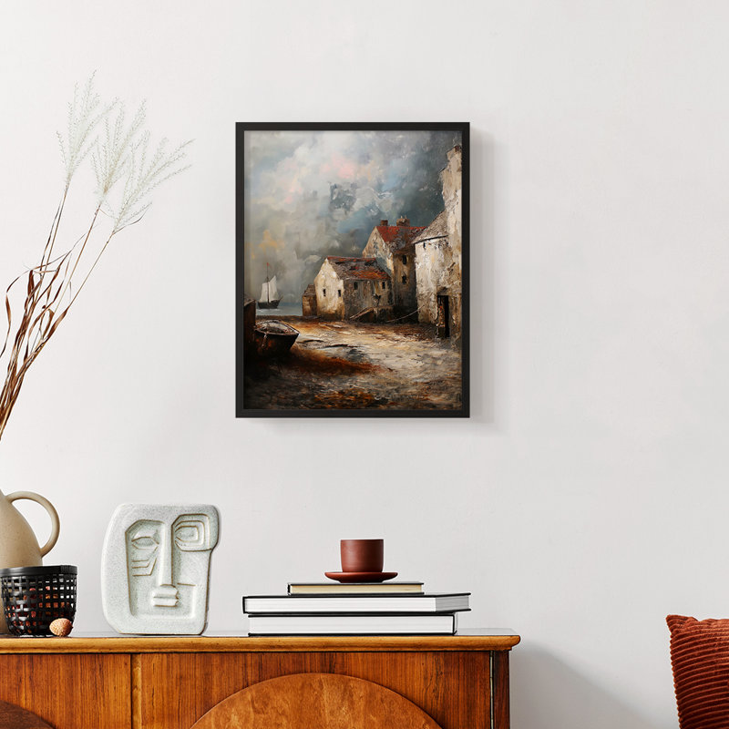 Série LANDSCAPES CCXCVII - Impression encadrée de qualité supérieure - Prêt à accrocher - Aucun clou requis, H 11 po x l 9 po