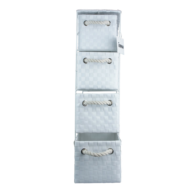 65cm H x 18cm W Utility Cart, White