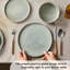 Karaca Skal 12-Piece Reactive Glaze Dinner Set for 4 People, Multi