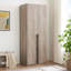 Armoire-penderie autoportante moderne Lee avec 1 tringle, 3 tablettes à chaussures et 1 tablette de base en gris rustique-786258196