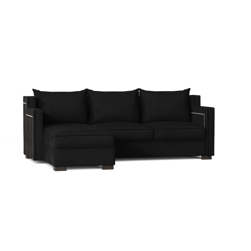 Parker Upholstered L-Shaped Sectional Left Hand Facing, Gabrielle Sky, Antique White