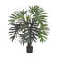 West Palm Faux Philodendron Plant in Cement/Bamboo Planter