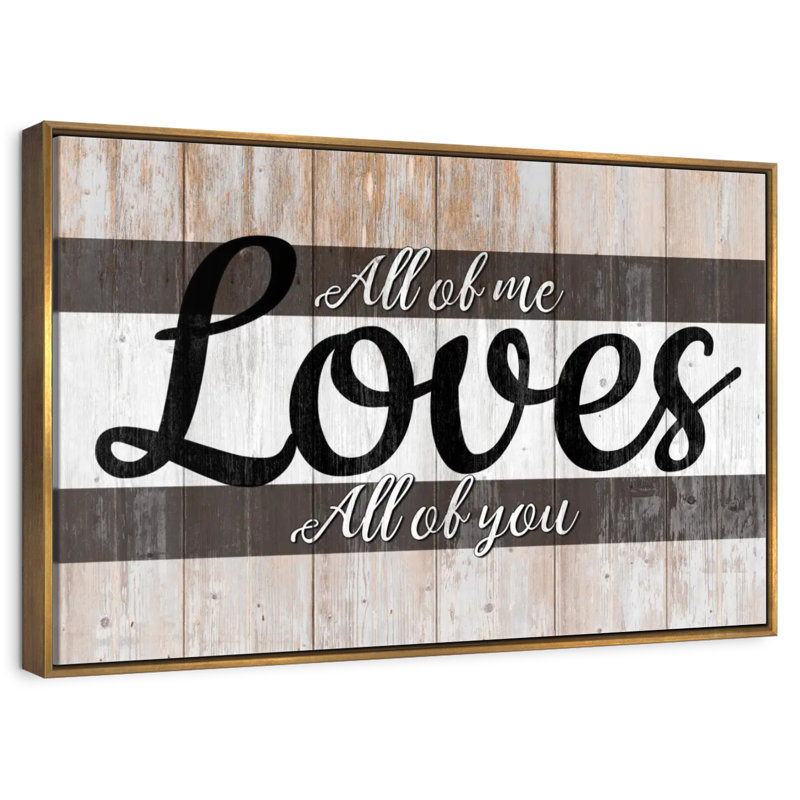Plaque murale «All Of Me», 37 po x 25 po, Cadre flottant doré