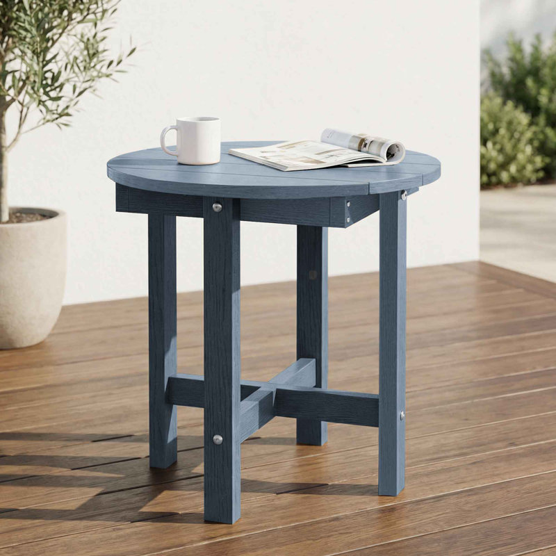 Table d'appoint d'extérieur, petites tables d'appoint en PEHD Adirondack, table de bout de patio résistante aux intempéries et facile d'entretien pour patio, porche, terrasse, piscine