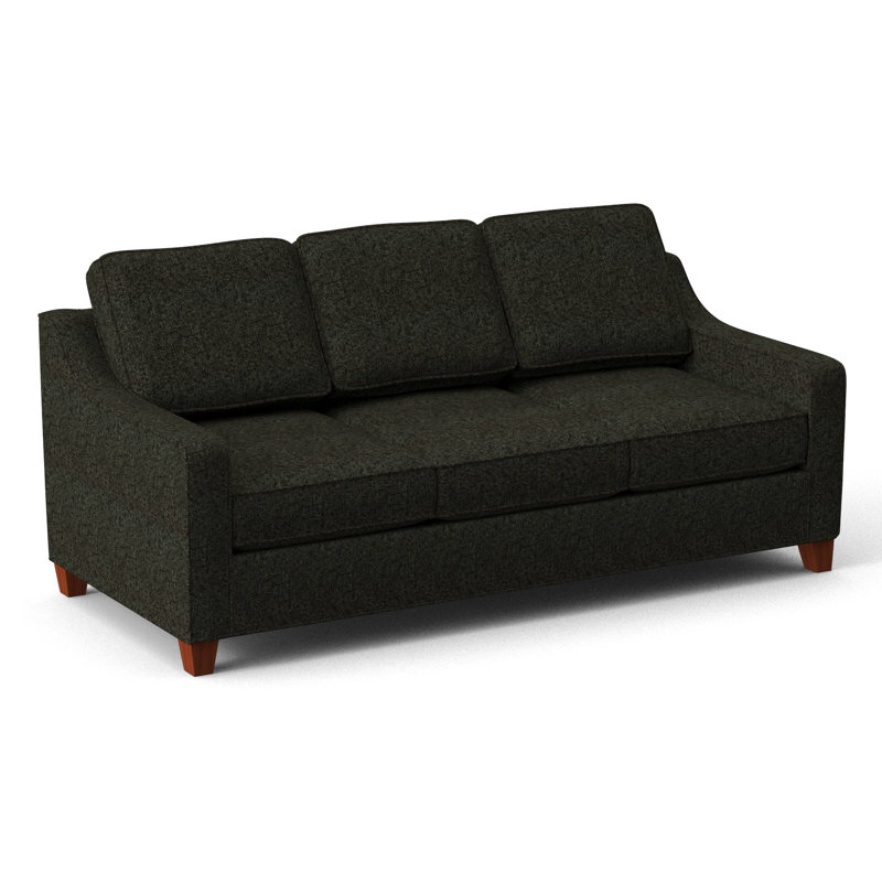 Clark 82" Square Arm Sofa Bed Sleeper with Reversible Cushions, BM Cherry, Dorset Charcoal, Hybrid