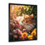 «Fluffy Cat Sleeping Sunny Flower Garden» sur impression sur toile-1605168939-1605168931