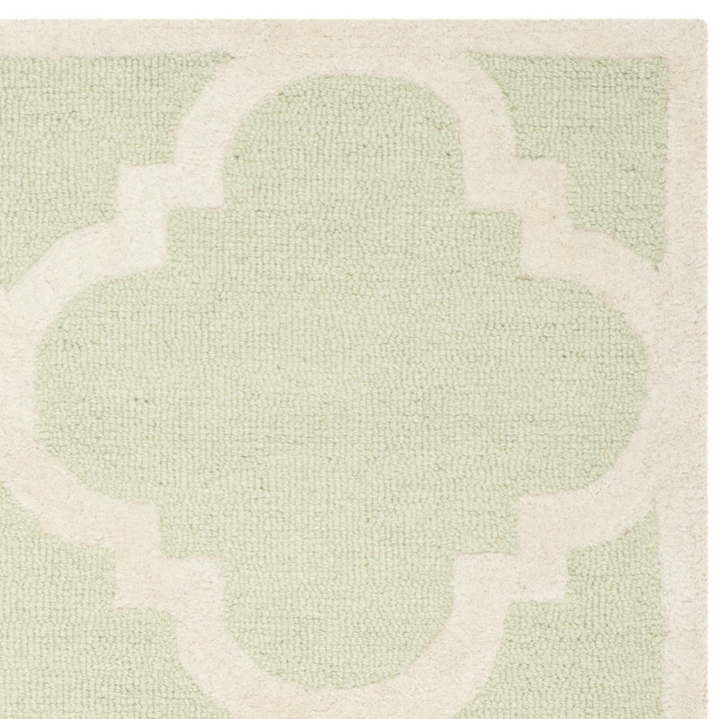 Cannen Hand Tufted Wool Geometric Rug, Rectangle 5' x 8'