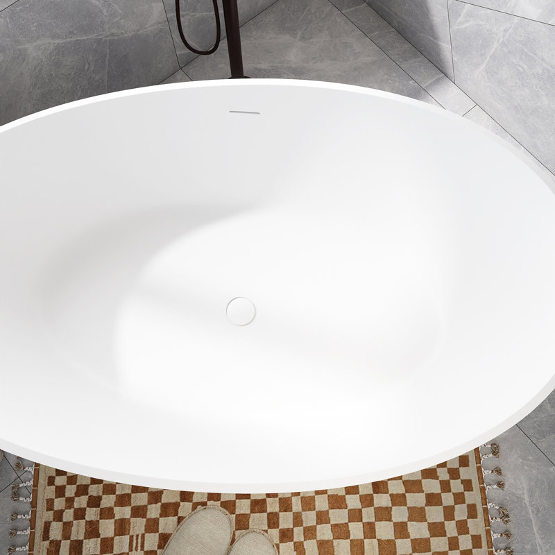 63'' x 37.4'' Soaking Solid Surface Bathtub