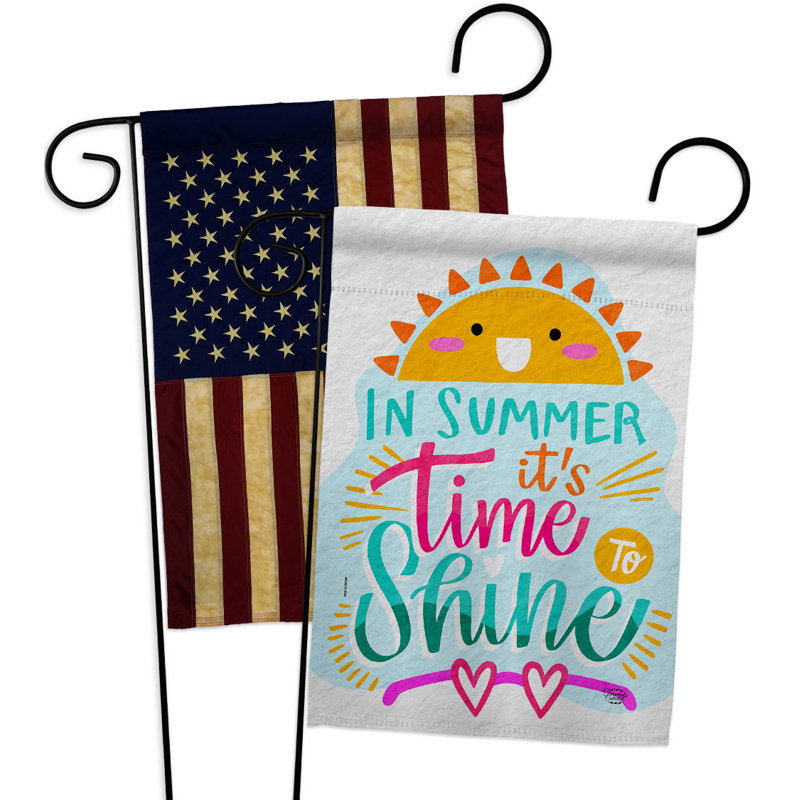 Drapeau de jardin 19 x 13 po Time To Shine