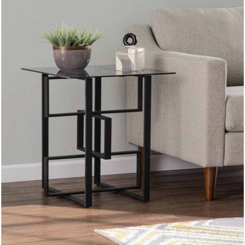 Clanlin Glass-Top Accent Table