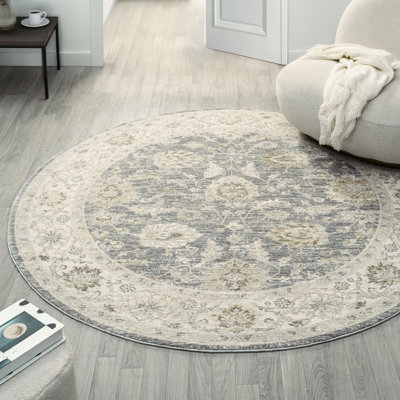 Tapis d'intérieur tissé à motif floral Anthonyson