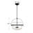 Natavius 4-Light Convertible Semi-Flush or Pendant in Matte Black-1783139596